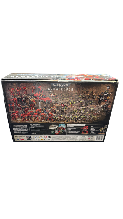 Warhammer 40,000 Armageddon Launch Box | Space Marines vs Orks, 61 Miniatures, 11th Edition