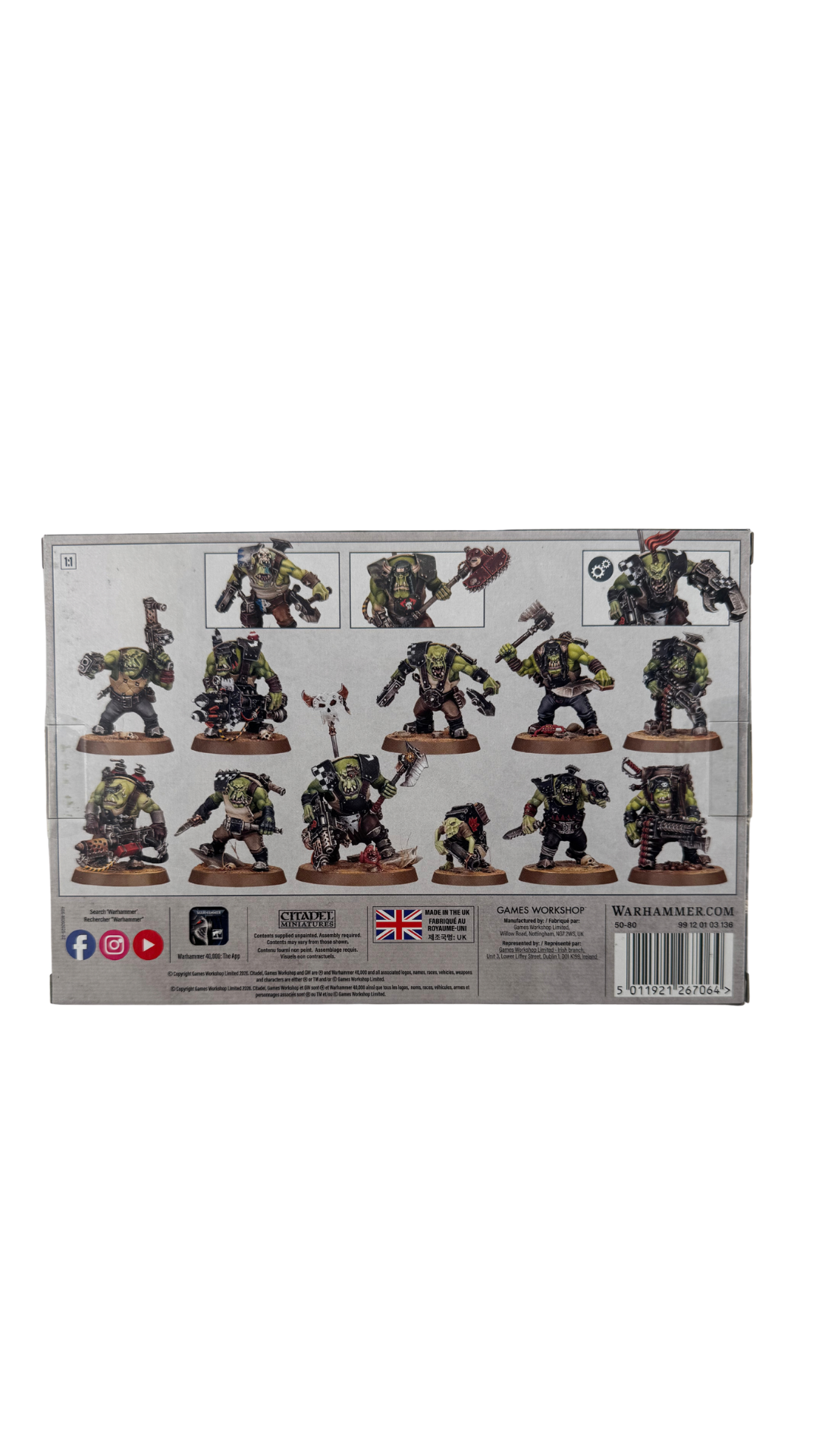 Warhammer 40K Orks Boyz (2026) | New 11-Miniature Kit with Nob, 9 Boyz & Ammo Runt