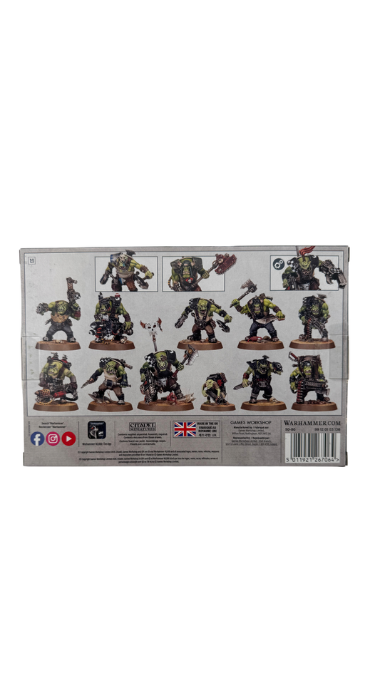 Warhammer 40K Orks Boyz (2026) | New 11-Miniature Kit with Nob, 9 Boyz & Ammo Runt