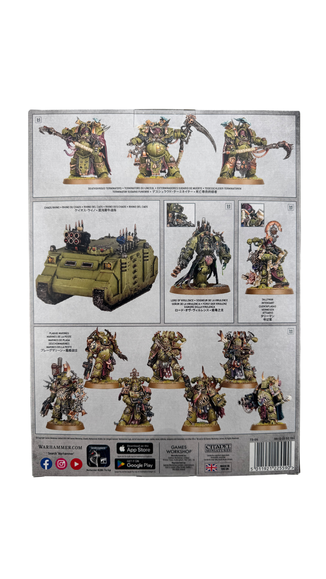 Warhammer 40K Combat Patrol: Death Guard | 13 Miniatures with Lord of Virulence, Deathshroud & Rhino