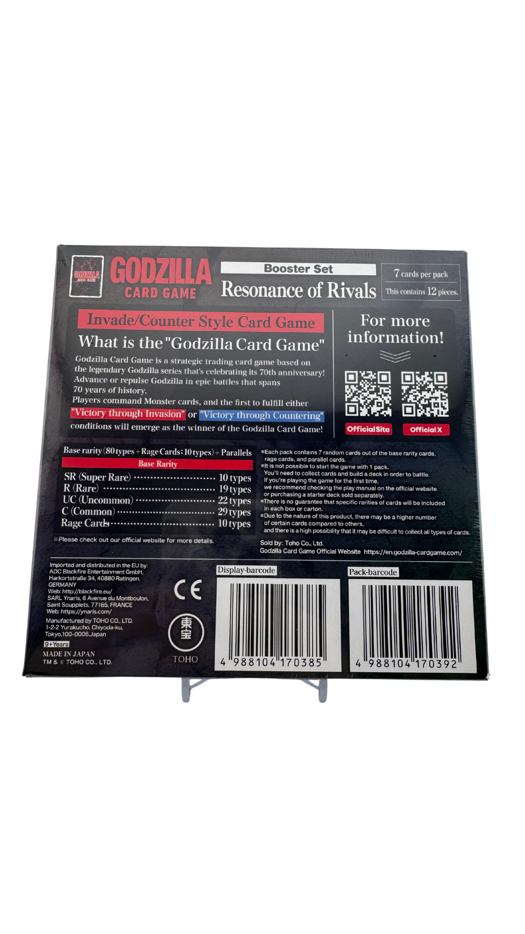 Godzilla Card Game Resonance of Rivals Booster Box | First Edition, 12 Packs (English)