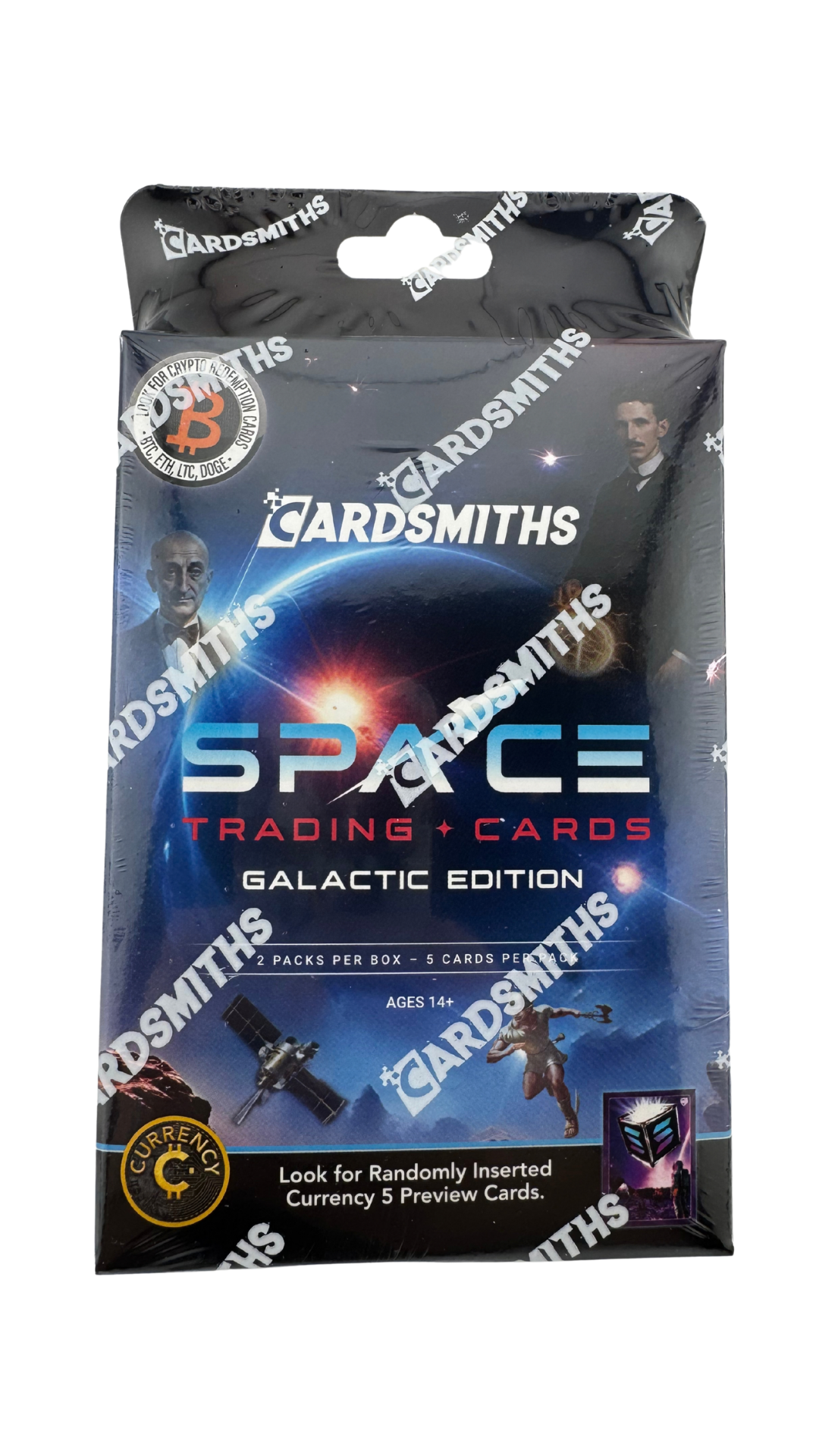 Cardsmiths Space Trading Cards Galactic Edition Hanger Box | 2 Packs, Crypto Redemption Cards
