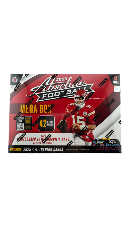 2025 Panini Absolute Football Mega Box (42 Cards – 1 Auto or Memorabilia Per Box)