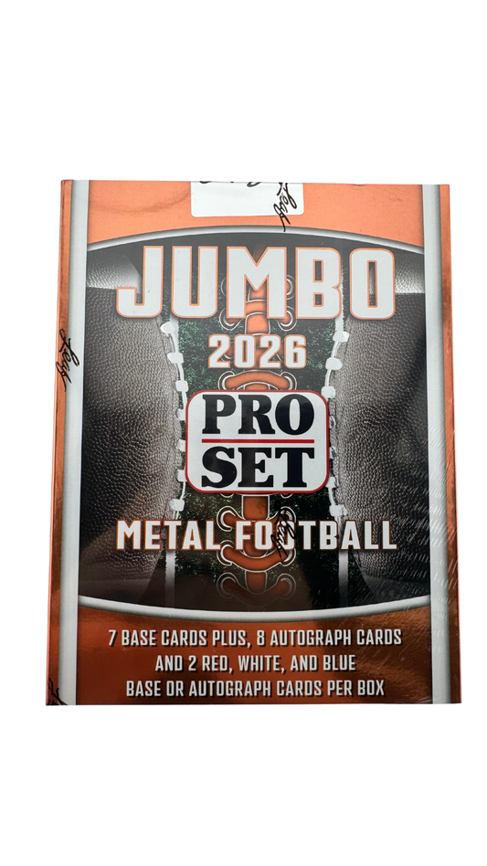 2026 Leaf Pro Set Metal Football Hobby Jumbo Box (8 Autographs Per Box)