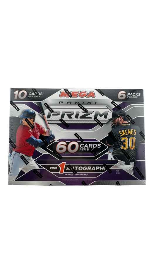 2025 Panini Prizm Baseball Mega Box (60 Cards – 1 Autograph Per Box)