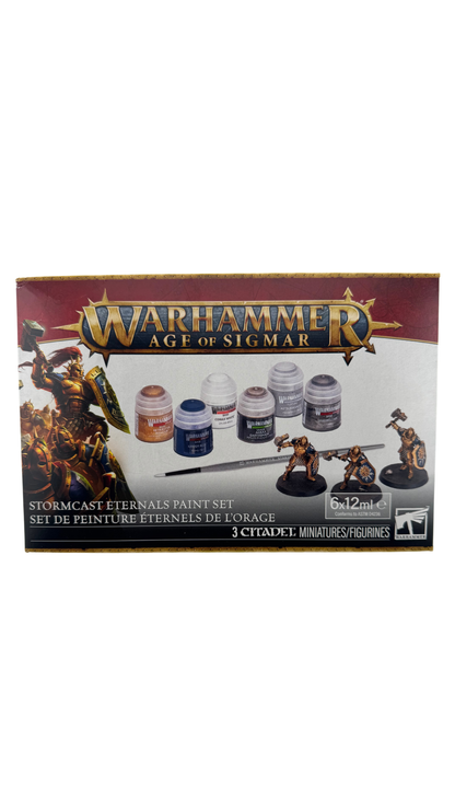 Warhammer Age of Sigmar: Stormcast Eternals Paint Set (60-10) – 3 Liberators, 6 Paints & Brush