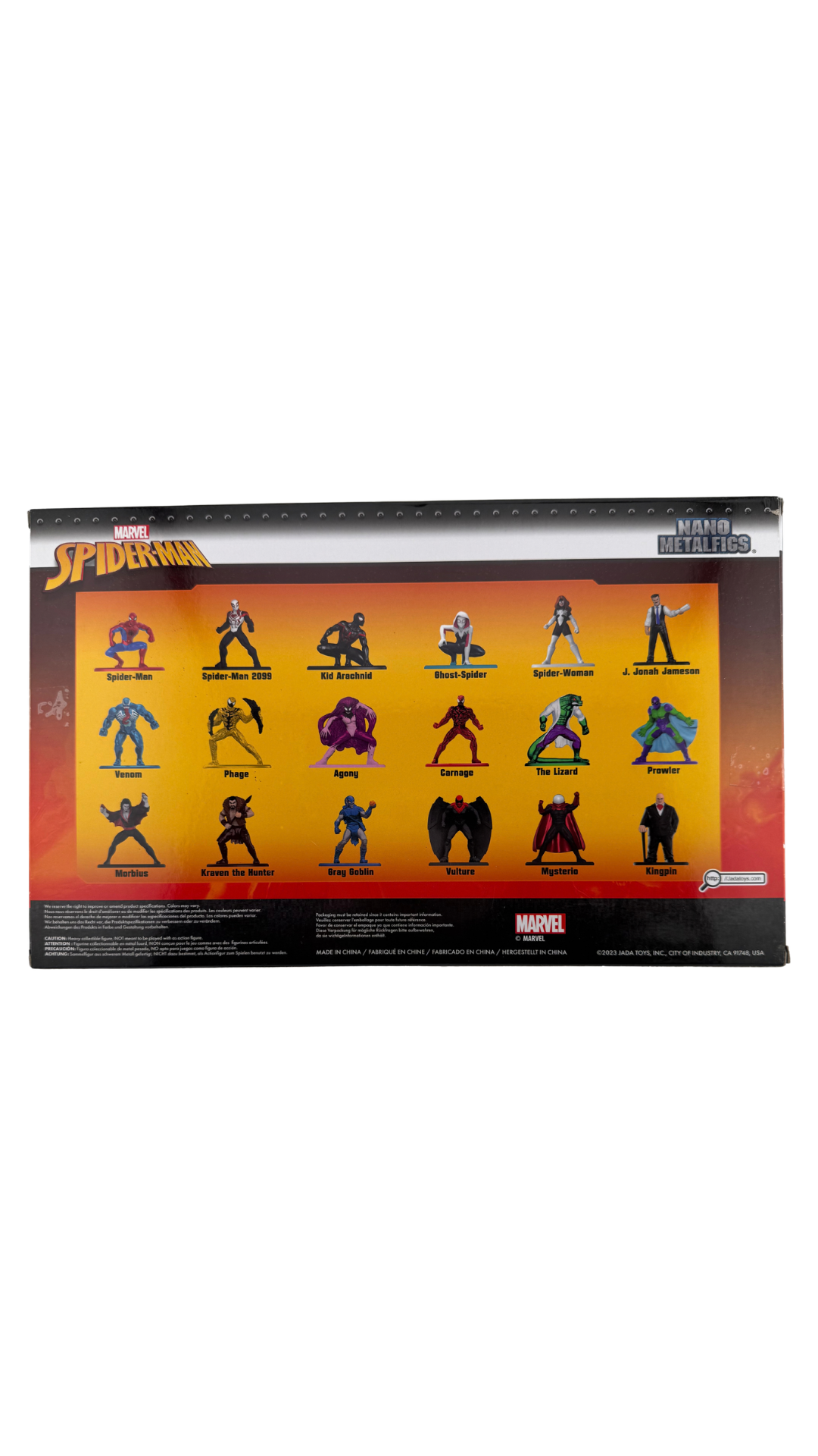 Jada Toys Nano Metalfigs Marvel Spider-Man Series 9 Die-Cast Figure 18-Pack