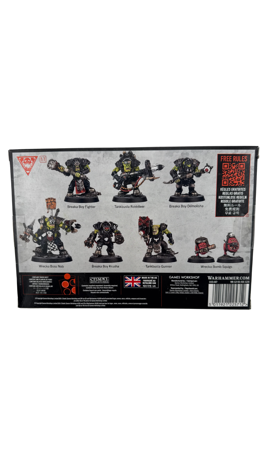 Warhammer 40,000 Kill Team: Wrecka Krew, Ork Breaka Boyz and Tankbustas Mob, 8 Miniatures (Games Workshop 103-87)