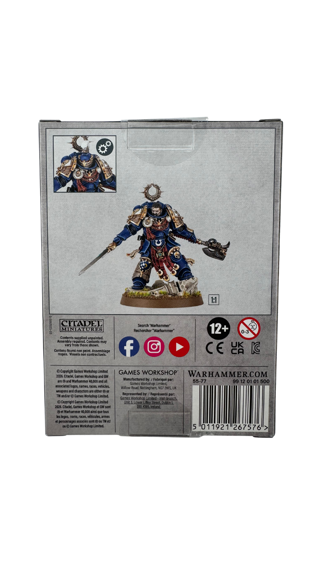 Warhammer 40,000 Space Marines: Kaius Konorius, Ultramarines Character Miniature (Games Workshop 55-77)