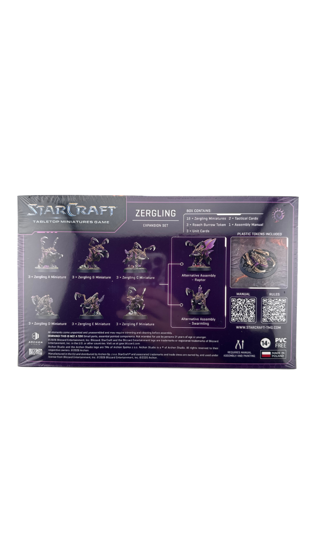 StarCraft Tabletop Miniatures Game: Zergling, Zerg Expansion Set, 18 Miniatures (Archon Studio)