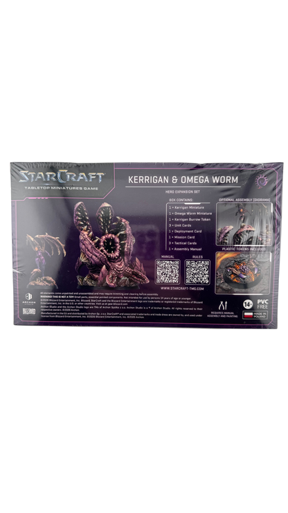 StarCraft Tabletop Miniatures Game: Kerrigan & Omega Worm, Zerg Hero Expansion Set (Archon Studio)