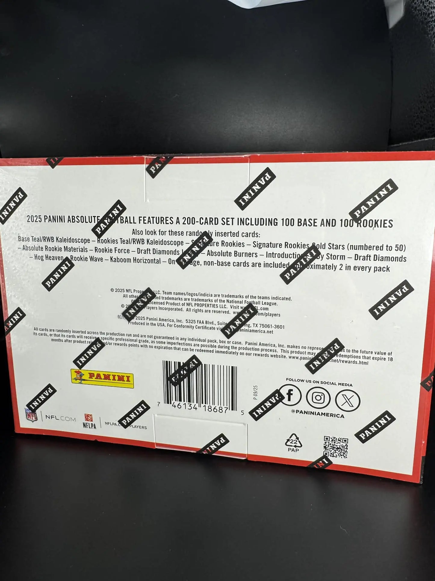 2025 Panini Absolute Football Mega Box