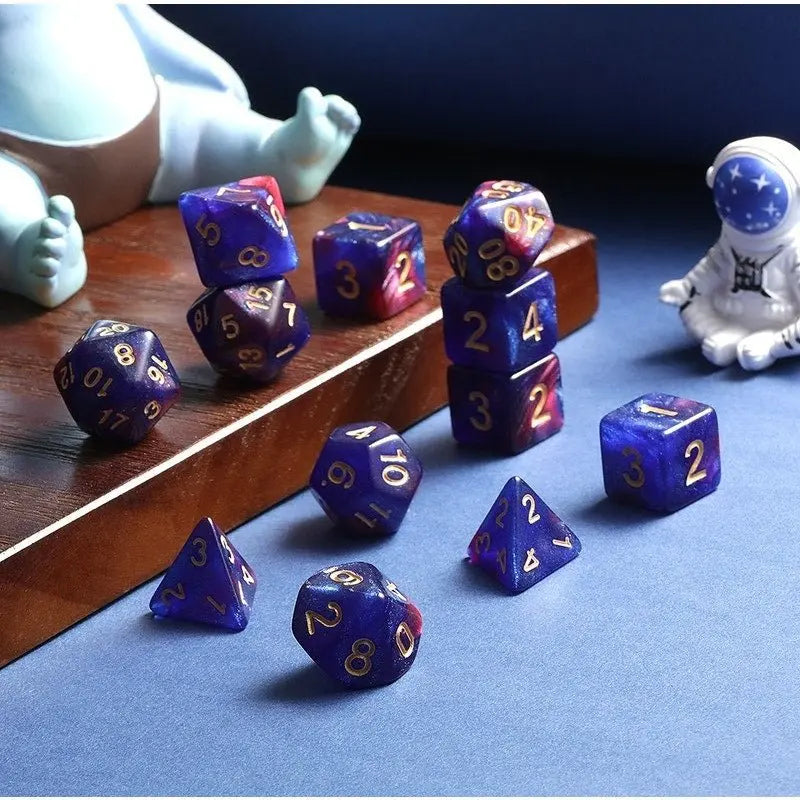 Acrylic Dice - Cosmos - 12 pc Set - MOD Shop LLC