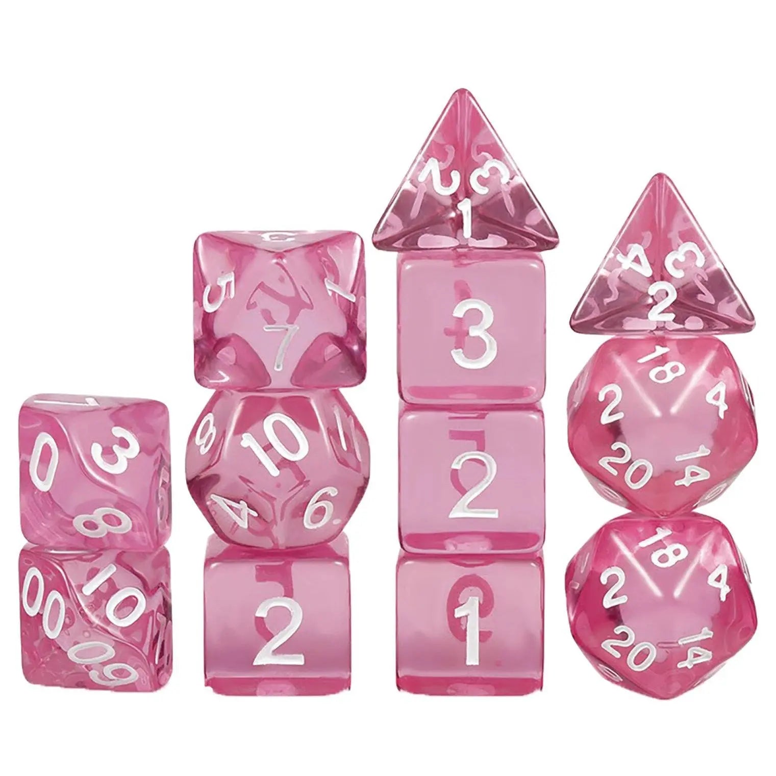 Acrylic Dice - Petals - 12 pc Set - MOD Shop LLC