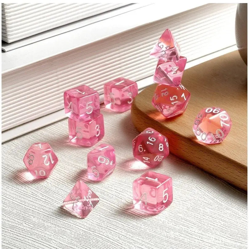 Acrylic Dice - Petals - 12 pc Set - MOD Shop LLC