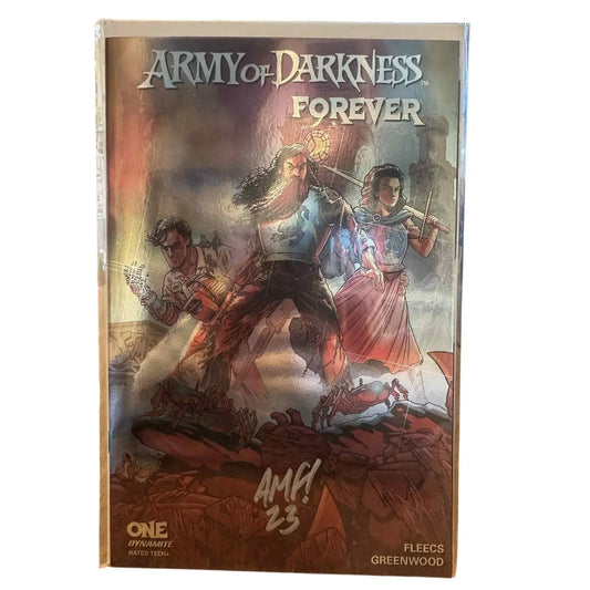 Army of Darkness Forever 1 Movie Poster Foil Variant Comic AUTO Tony Fleecs COA - MOD Shop LLC