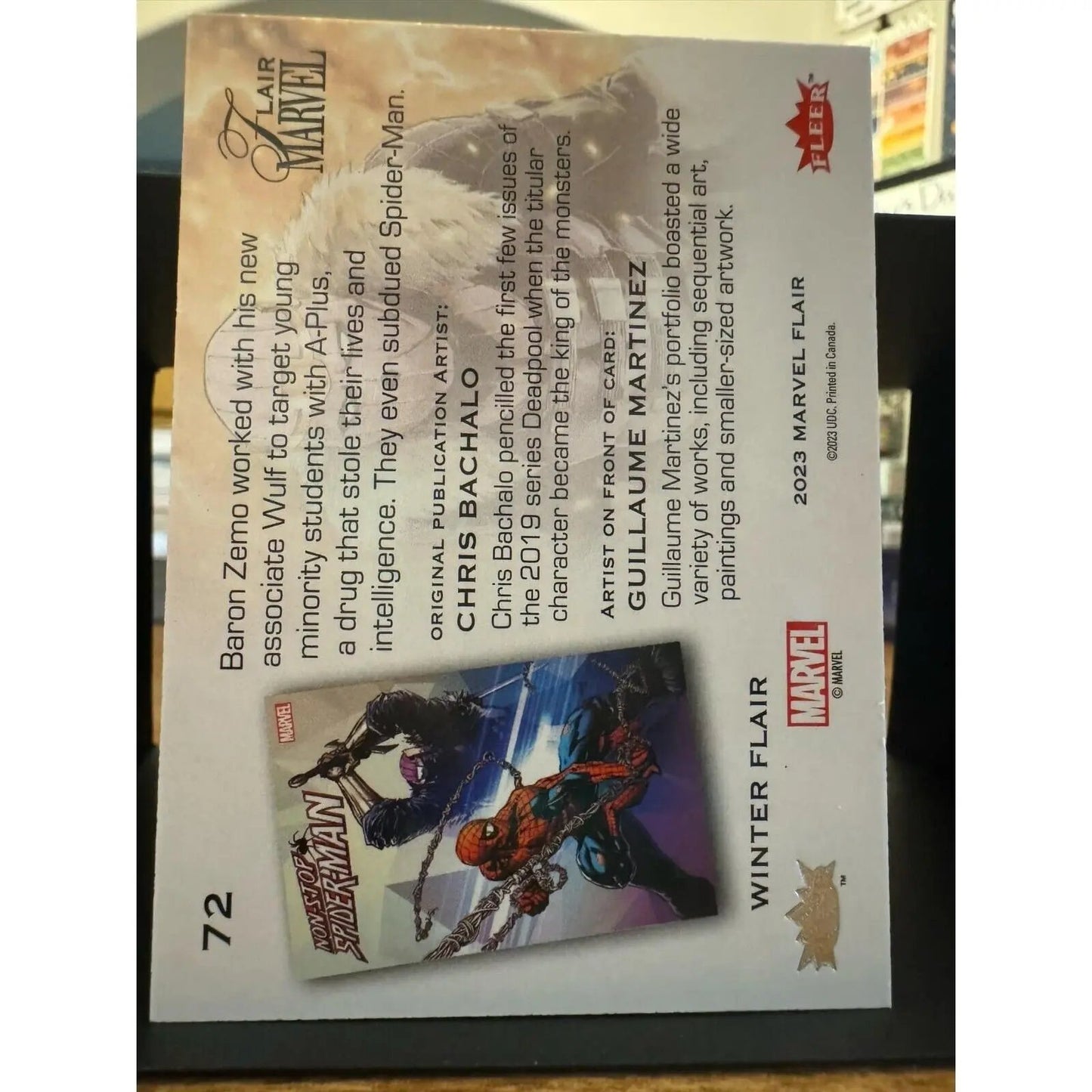 Baron Zemo Marvel Fleer Flair Winter Flair Parallel 008/199 Card 72 - MOD Shop LLC