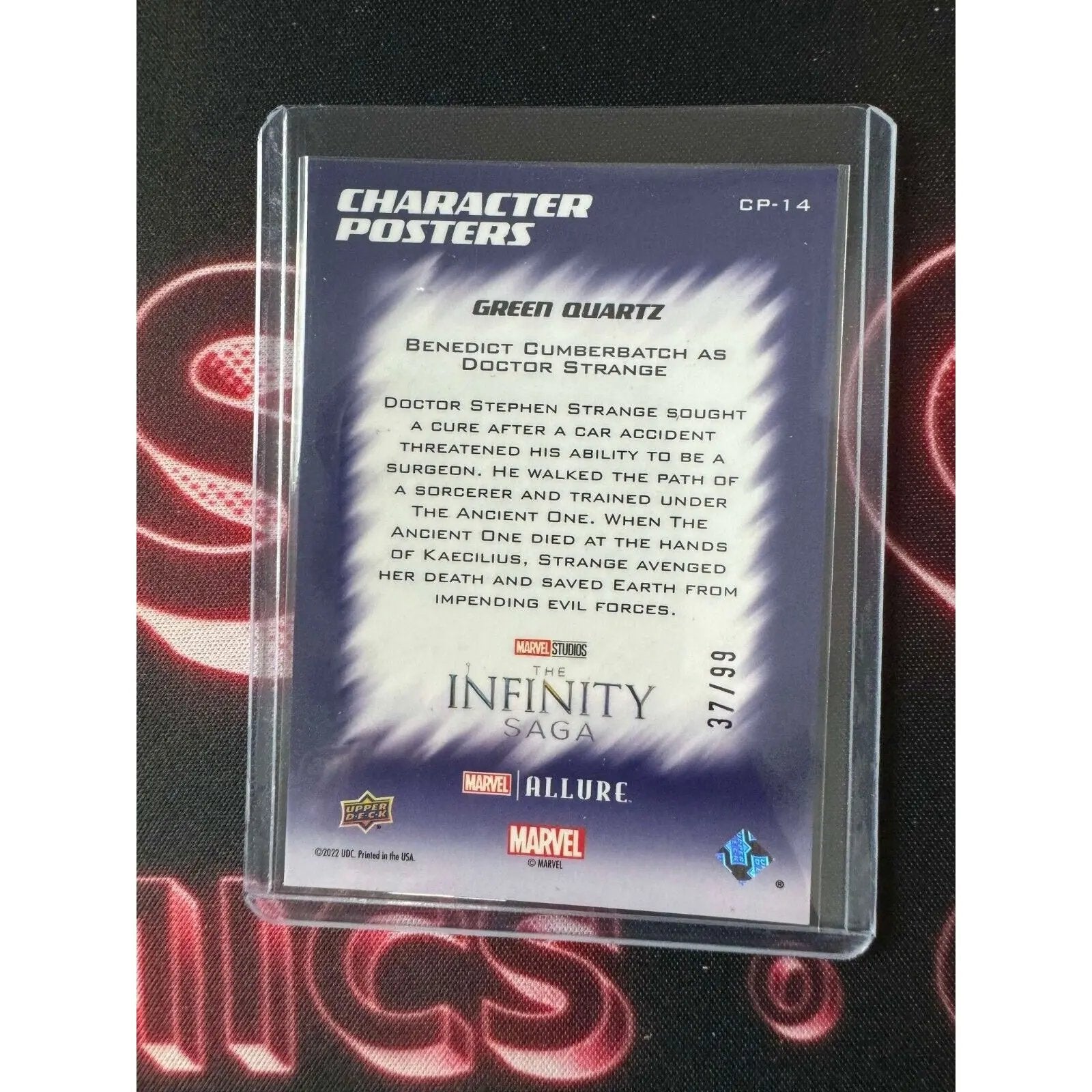 Benedict Cumberbatch as Doctor Strange Green Quartz Poster Marvel Allure 37/99 - MOD Shop LLC