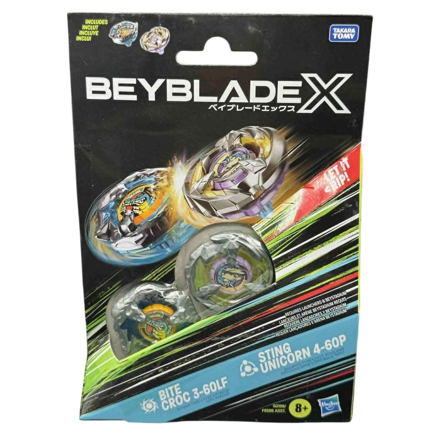 Beyblade X Dual Pack: Bite Croc 3‑60LF & Sting Unicorn 4‑60P - MOD Shop LLC
