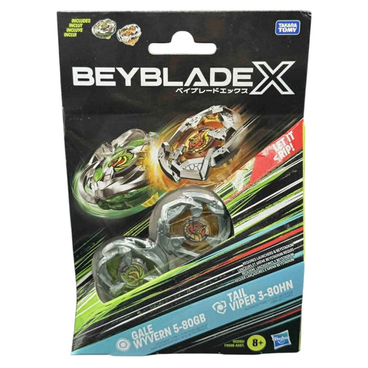 Beyblade X Dual Pack: Gale Wyvern 5‑80GB & Tail Viper 3‑80HN - MOD Shop LLC
