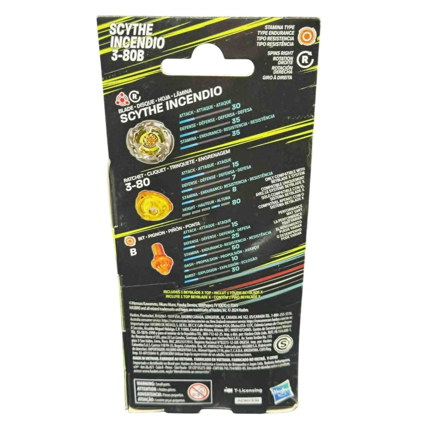 Beyblade X – Scythe Incendio 3 - 80B Booster Pack - MOD Shop LLC