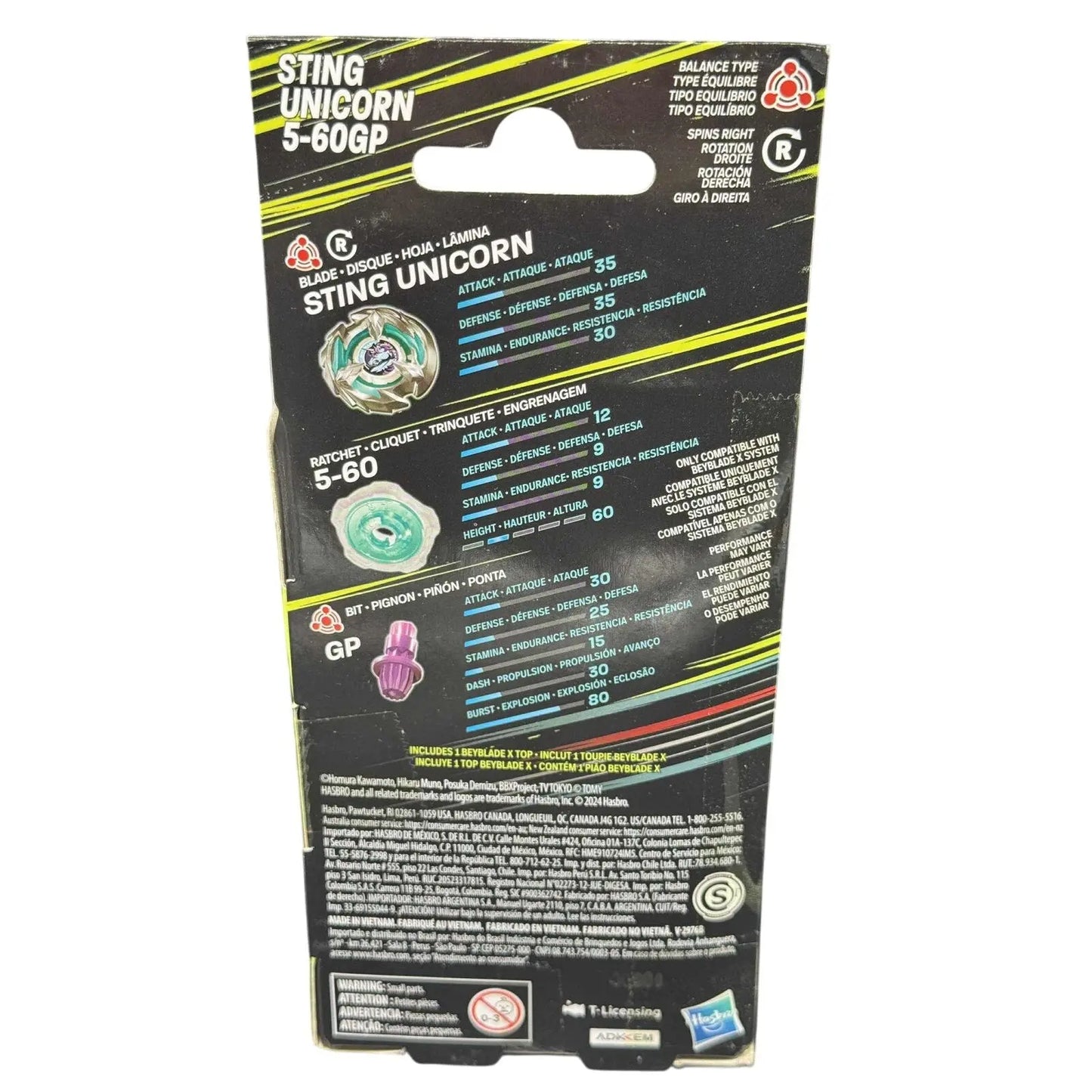 Beyblade X – Sting Unicorn 5 - 60GP Booster Pack - MOD Shop LLC