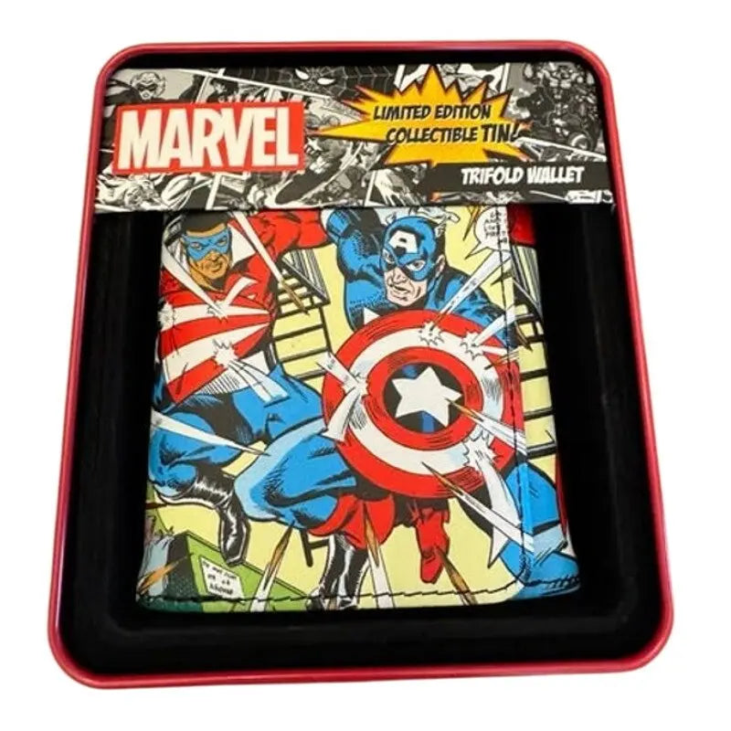 Buckle Down - Tri - Fold Wallet - Collectible Marvel Wallet with Tin - MOD Shop LLC