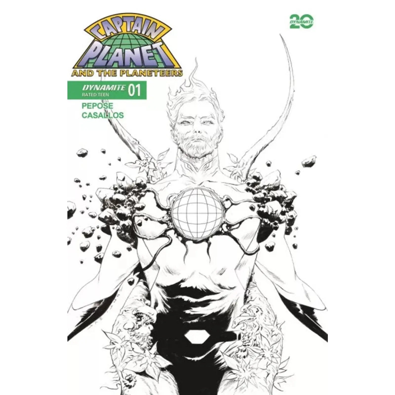 Captain Planet 1L Jae Lee Incentive Line Art Virgin Variant (1:10) - MOD Shop LLC