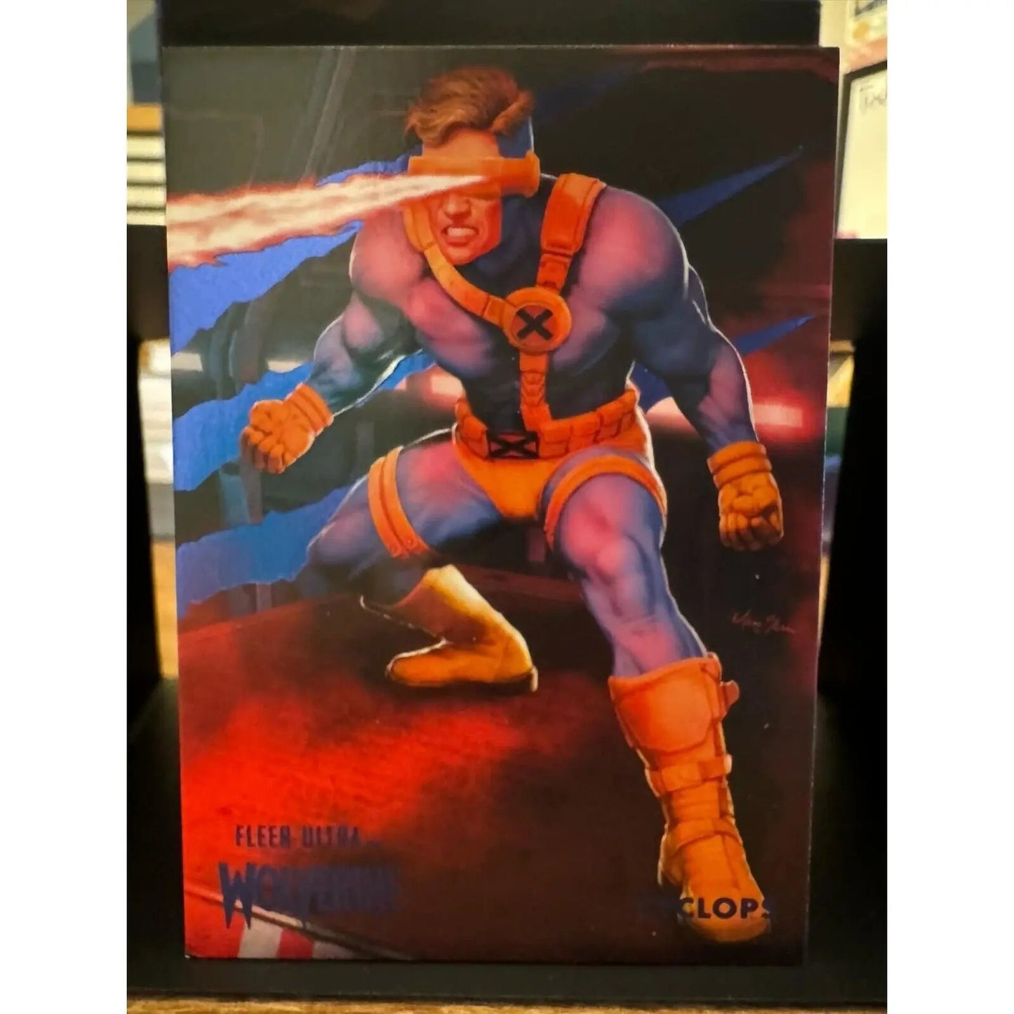 Cyclops BLUE FOIL Slash Parallel Fleer Ultra Wolverine 002/181 - MOD Shop LLC