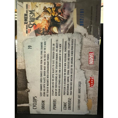 Cyclops BLUE FOIL Slash Parallel Fleer Ultra Wolverine 002/181 - MOD Shop LLC