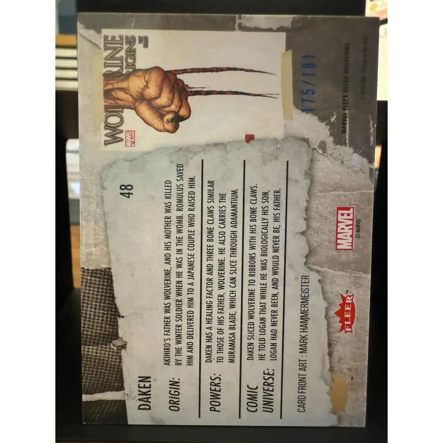 Daken #48 BLUE FOIL Slash Parallel Fleer Ultra Wolverine 175/181 - MOD Shop LLC