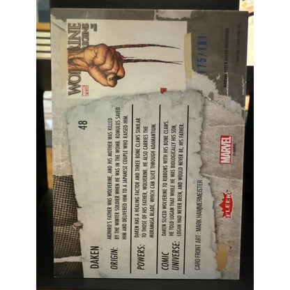 Daken #48 BLUE FOIL Slash Parallel Fleer Ultra Wolverine 175/181 - MOD Shop LLC