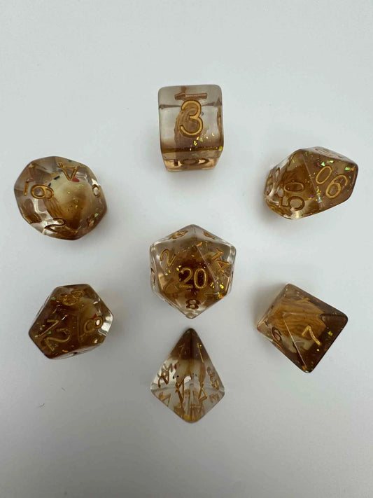 Dice - Hedgehog - Clear - Dice Set - 7 pc Set