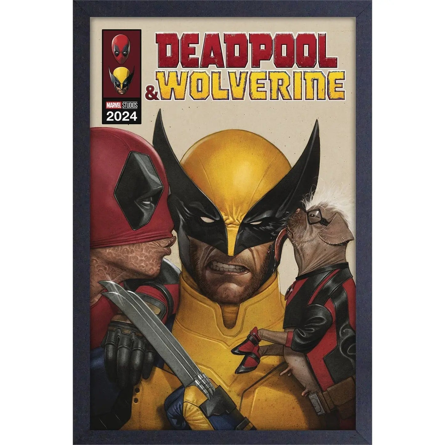 Deadpool 3 Kisses Framed Art Print - MOD Shop LLC