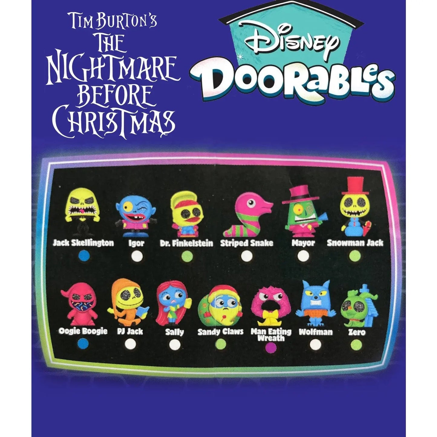Disney Doorables - Nightmare Before Christmas - Blacklight Figure - Individual Blind Bag - MOD Shop LLC