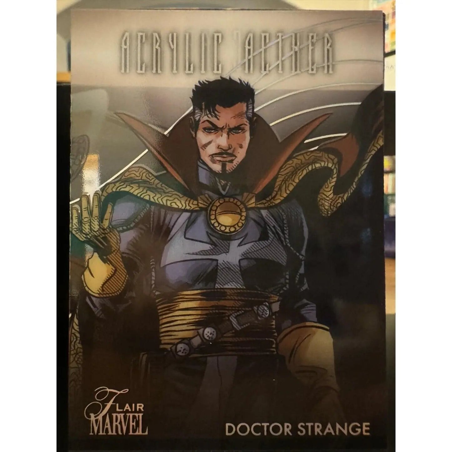 Doctor Strange Marvel Fleer Flair Acrylic Aether Insert AA9 Acetate Card - MOD Shop LLC
