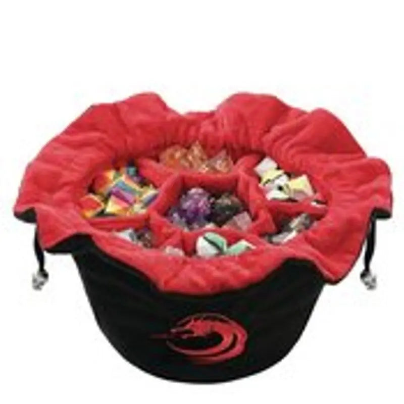 Drawstring Black Sectional Dice Pouch - MOD Shop LLC