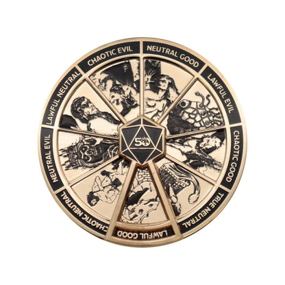 Dungeons & Dragons 50th Anniversary Alignment Spinner Badge Pin - MOD Shop LLC