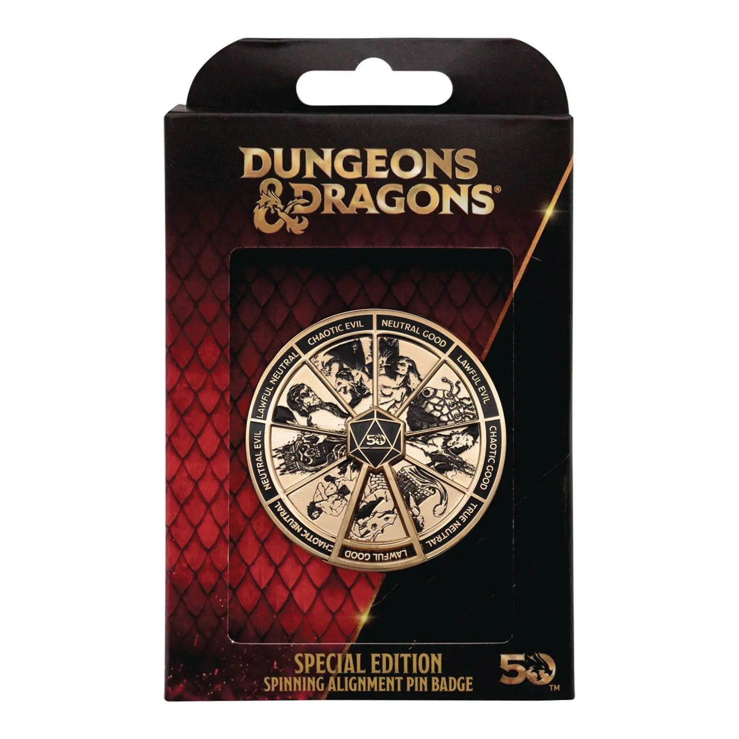 Dungeons & Dragons 50th Anniversary Alignment Spinner Badge Pin - MOD Shop LLC