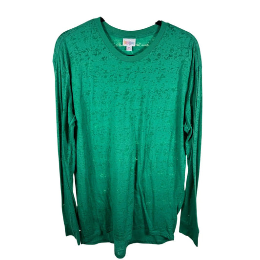 LulaRoe - Hudson - M - EUC - Unisex Long Sleeve Shirt - Green