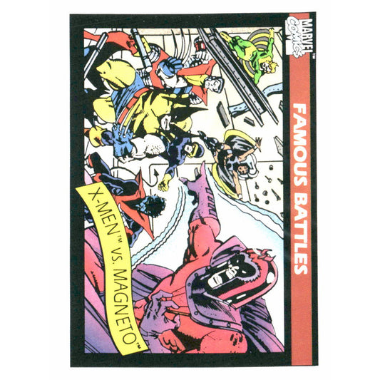 1990 Impel Marvel Universe #100 X-Men vs. Magneto