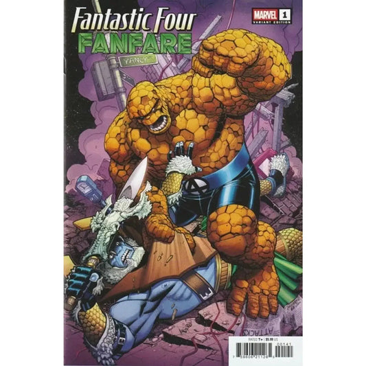 Fantastic Four: Fanfare 1D Nick Bradshaw The Thing/Attuma variant - MOD Shop LLC