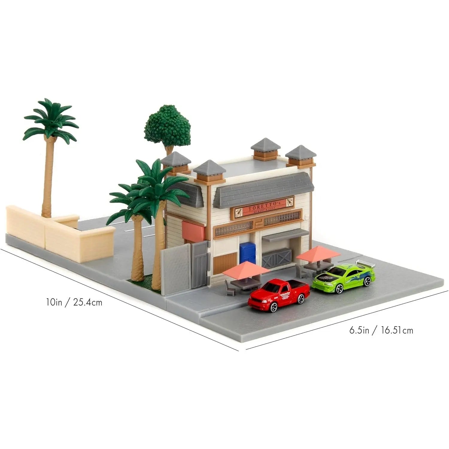 Fast & Furious - Toretto's Market Die - Cast Nanoscene with Vehicles - MOD Shop LLC