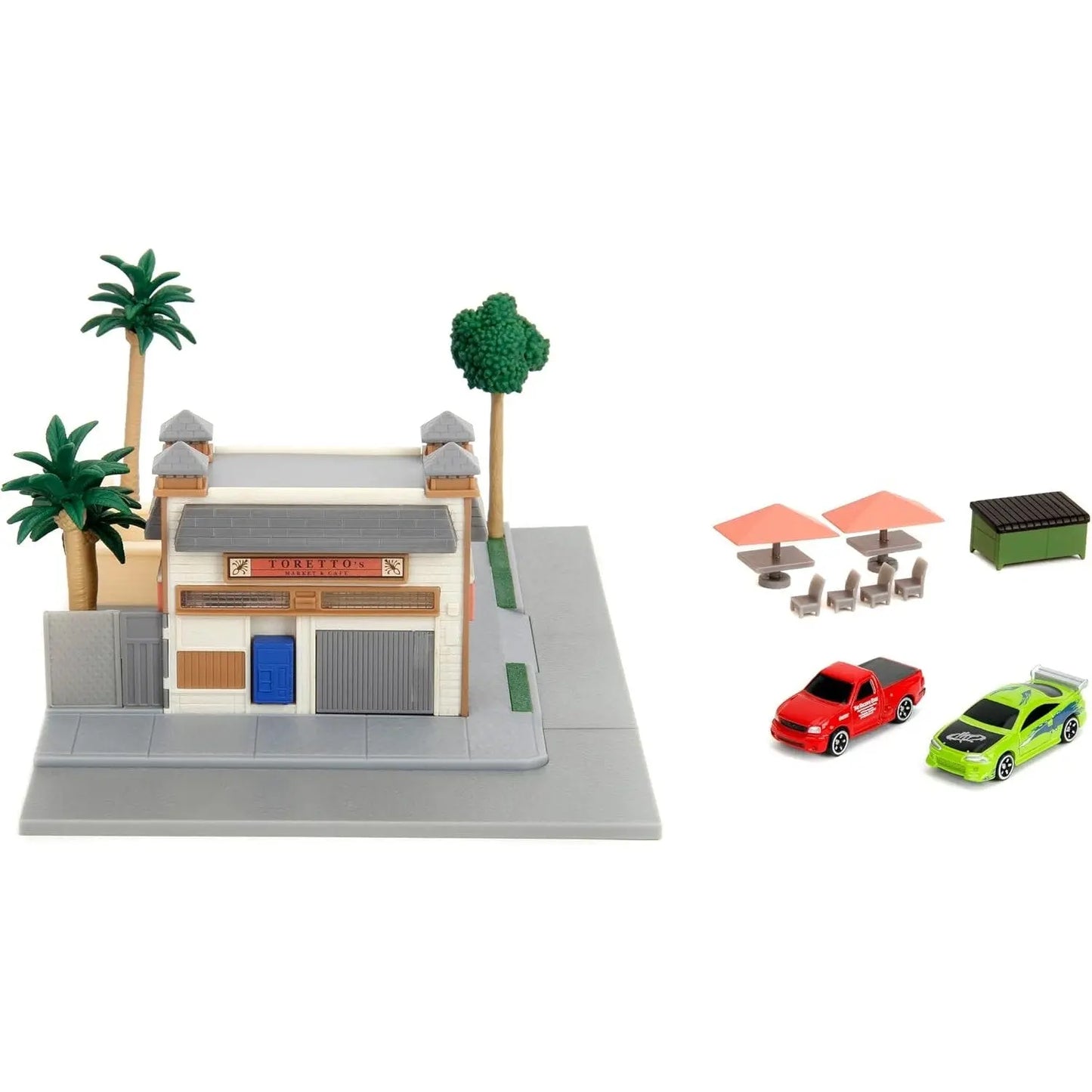 Fast & Furious - Toretto's Market Die - Cast Nanoscene with Vehicles - MOD Shop LLC