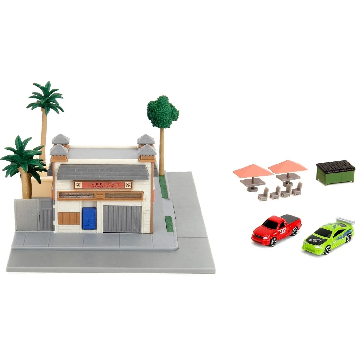 Fast & Furious - Toretto's Market Die - Cast Nanoscene with Vehicles - MOD Shop LLC