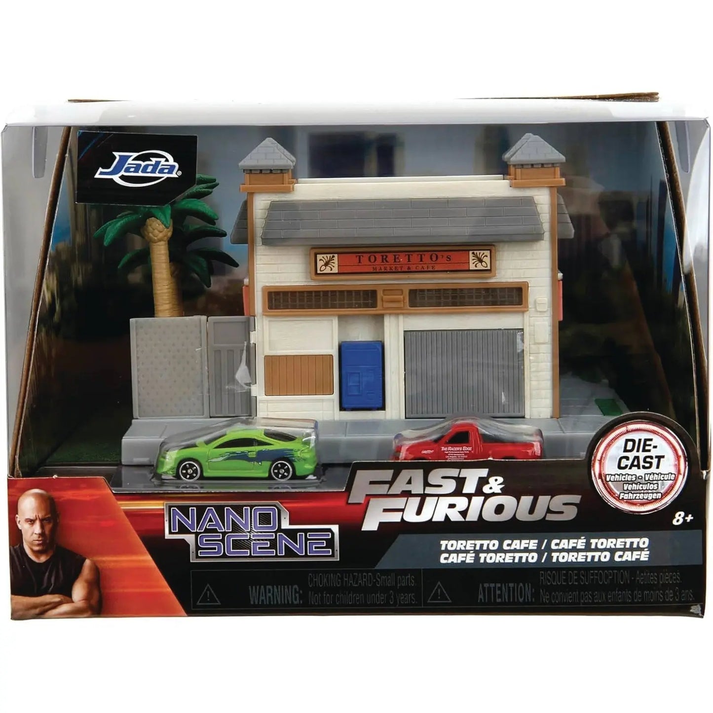 Fast & Furious - Toretto's Market Die - Cast Nanoscene with Vehicles - MOD Shop LLC