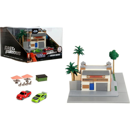 Fast & Furious - Toretto's Market Die - Cast Nanoscene with Vehicles - MOD Shop LLC