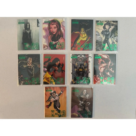 Fleer Ultra Wolverine Complete X - 23 Green Foil Parallel Set - 10 Cards - MOD Shop LLC