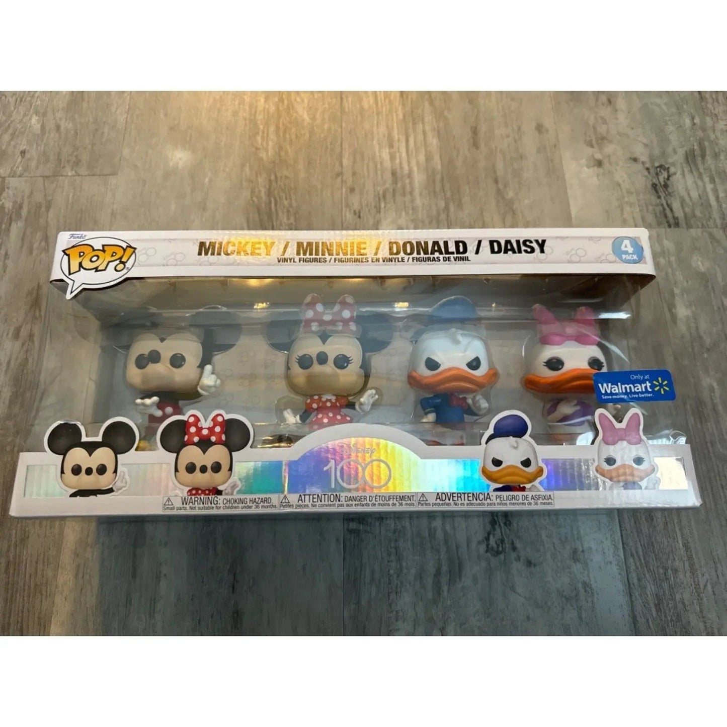 Funko Pop! 4 Pack Disney 100 Mickey Minnie Donald Daisy Walmart Exclusive New - MOD Shop LLC