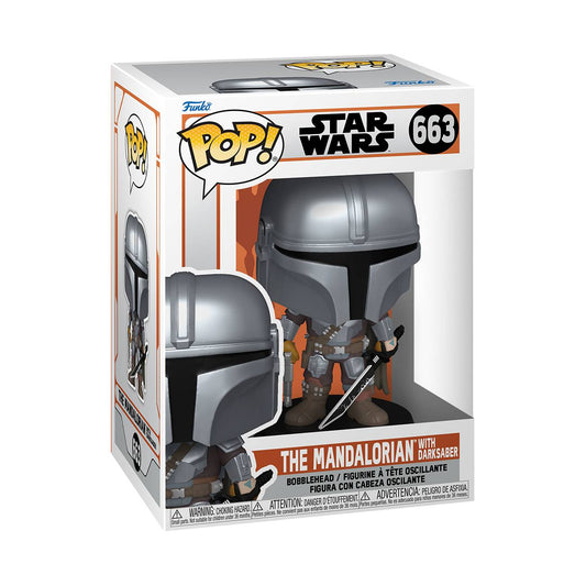 Funko Pop! - Star Wars - Mandalorian - Mandalorian with Dark Saber #663 - MOD Shop LLC